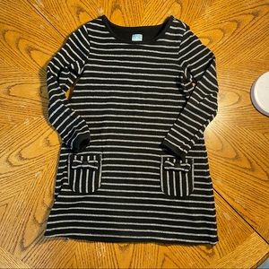 Baby Gap black and silver long sleeve dress 4T